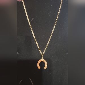 Free With $25 Purchase Canvas Tristan Horseshoe Pendant Necklace  Gold Tone